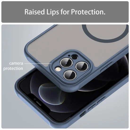 Калъф за iPhone 12 Pro - HaloFrost II MagSafe - Тъмно Blue