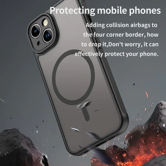 Калъф за iPhone 13 - HaloFrost II MagSafe - Черен