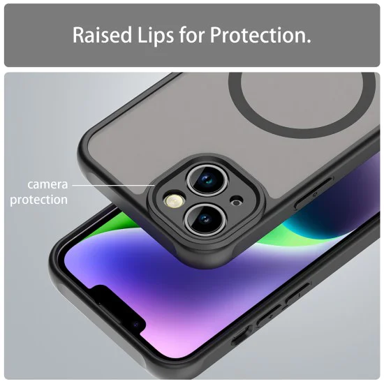 Калъф за iPhone 13 - HaloFrost II MagSafe - Черен