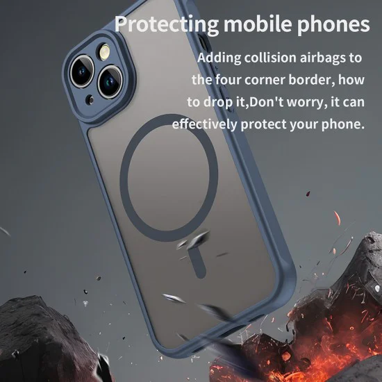 Калъф за iPhone 13 - HaloFrost II MagSafe - Тъмно Blue