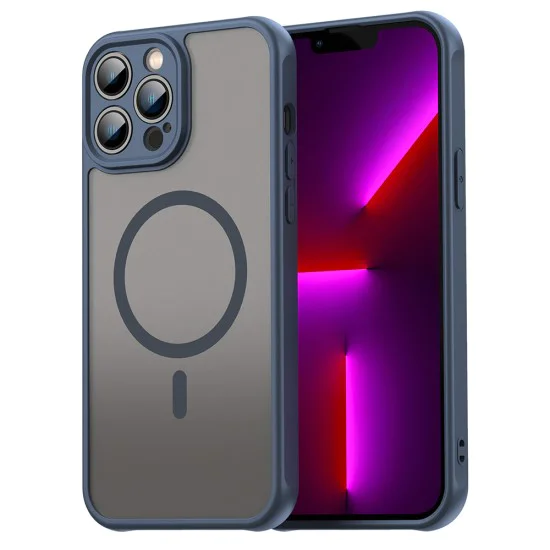Калъф за iPhone 13 Pro - HaloFrost II MagSafe - Тъмно Blue