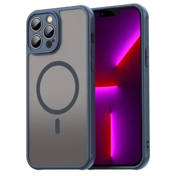 Калъф за iPhone 13 Pro Max - HaloFrost II MagSafe - Тъмно Blue