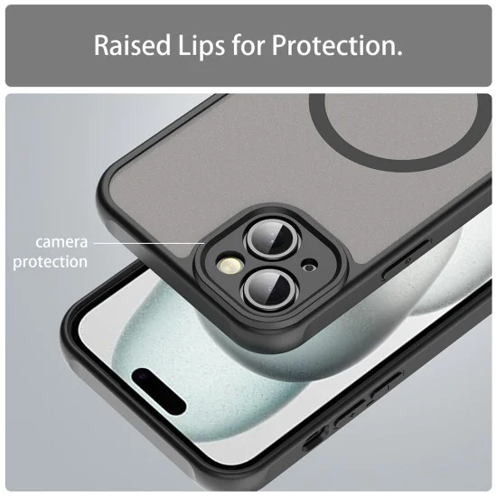 Калъф за iPhone 14 - HaloFrost II MagSafe - Черен