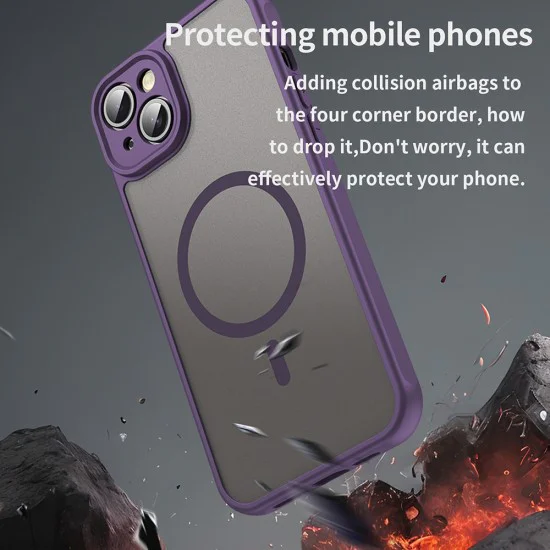 Калъф за iPhone 14 Plus - HaloFrost II MagSafe - Лилав