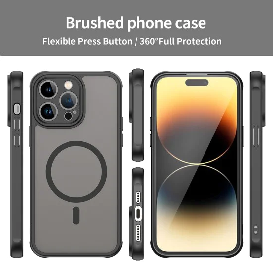 Калъф за iPhone 14 Pro - HaloFrost II MagSafe - Черен
