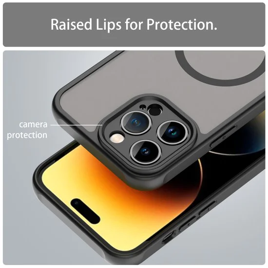 Калъф за iPhone 14 Pro Max - HaloFrost II MagSafe - Черен