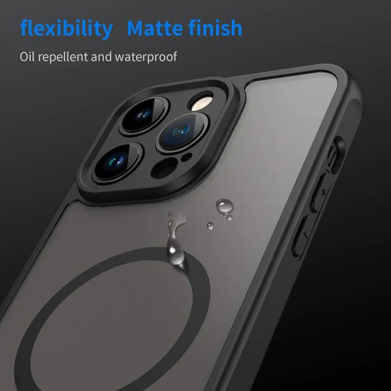 Калъф за iPhone 14 Pro Max - HaloFrost II MagSafe - Черен