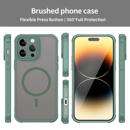 Калъф за iPhone 14 Pro Max - HaloFrost II MagSafe - Зелен