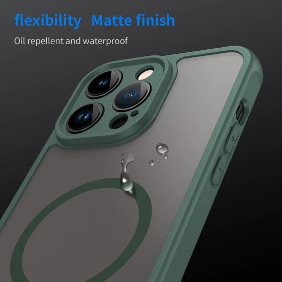 Калъф за iPhone 14 Pro Max - HaloFrost II MagSafe - Зелен