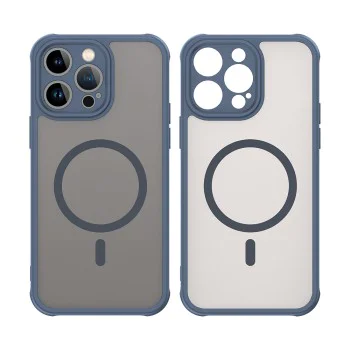 Калъф за iPhone 14 Pro Max - HaloFrost II MagSafe - Тъмно Blue