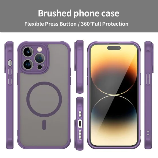 Калъф за iPhone 14 Pro Max - HaloFrost II MagSafe - Лилав