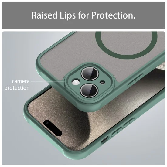 Калъф за iPhone 15 - HaloFrost II MagSafe - Зелен