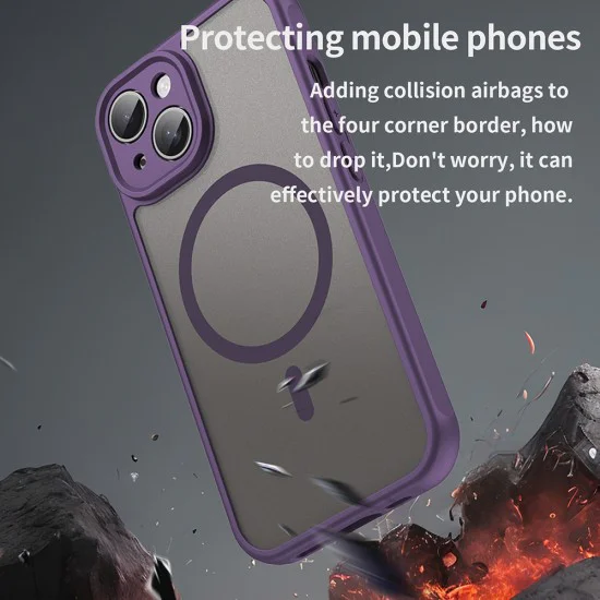 Калъф за iPhone 15 - HaloFrost II MagSafe - Лилав