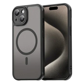 Калъф за iPhone 15 Plus - HaloFrost II MagSafe - Черен