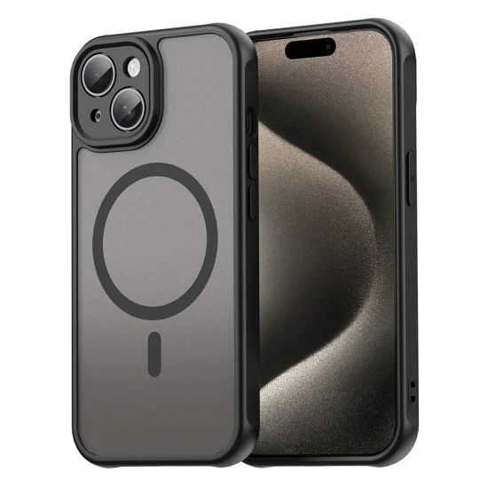 Калъф за iPhone 15 Plus - HaloFrost II MagSafe - Черен
