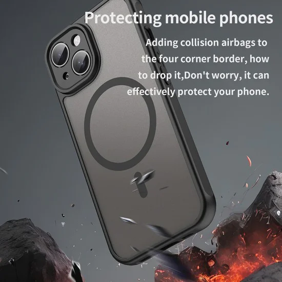 Калъф за iPhone 15 Plus - HaloFrost II MagSafe - Черен