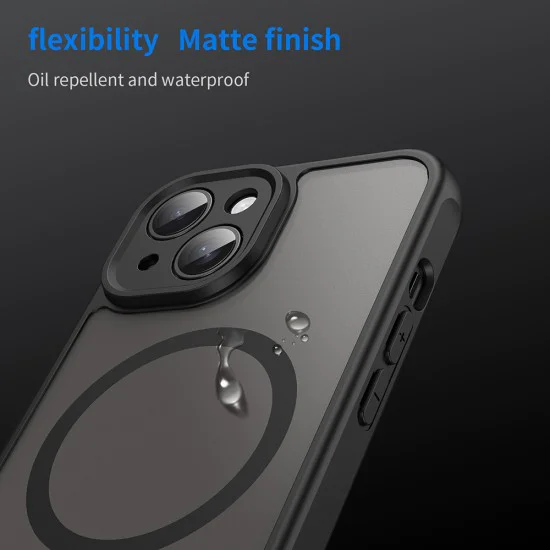 Калъф за iPhone 15 Plus - HaloFrost II MagSafe - Черен