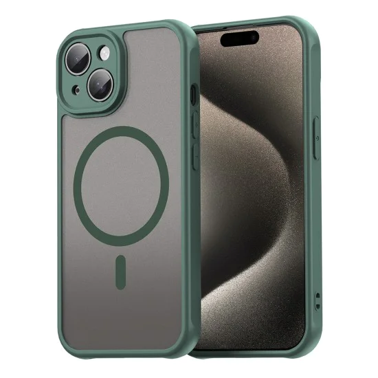 Калъф за iPhone 15 Plus - HaloFrost II MagSafe - Зелен