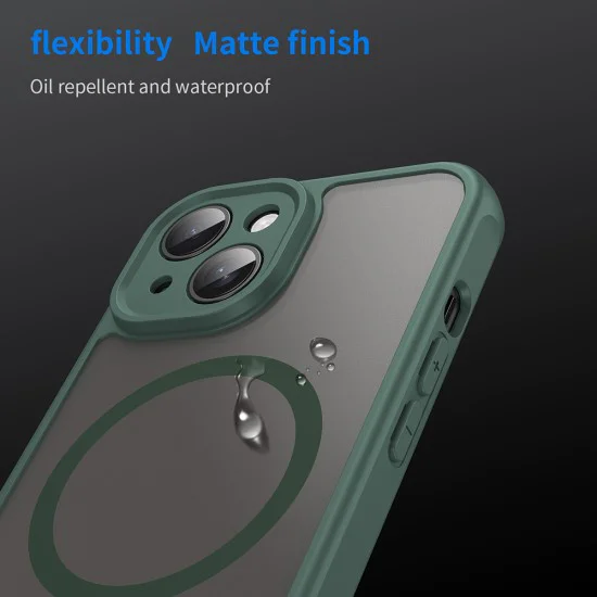 Калъф за iPhone 15 Plus - HaloFrost II MagSafe - Зелен