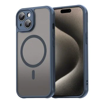 Калъф за iPhone 15 Plus - HaloFrost II MagSafe - Тъмно Blue