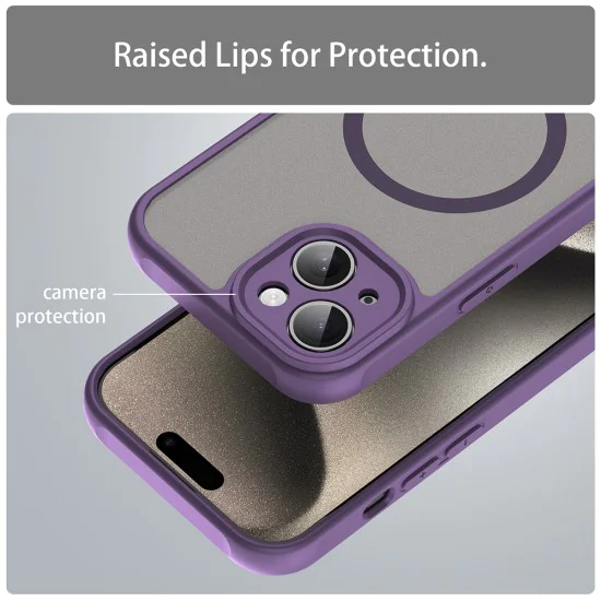 Калъф за iPhone 15 Plus - HaloFrost II MagSafe - Лилав