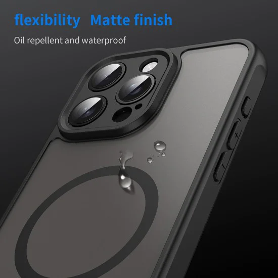 Калъф за iPhone 15 Pro - HaloFrost II MagSafe - Черен