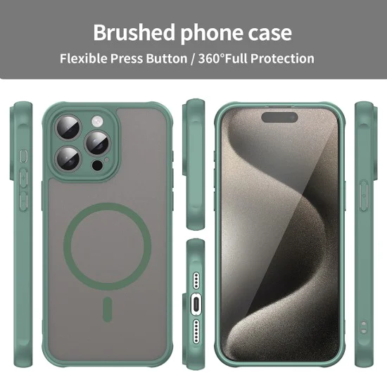Калъф за iPhone 15 Pro - HaloFrost II MagSafe - Зелен
