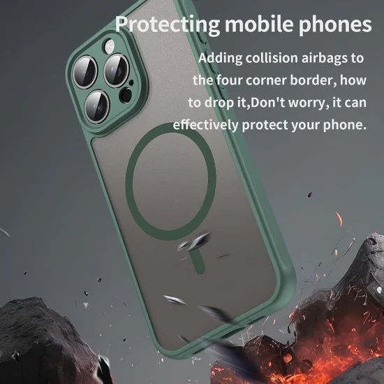 Калъф за iPhone 15 Pro - HaloFrost II MagSafe - Зелен