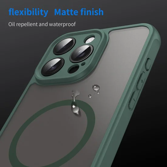 Калъф за iPhone 15 Pro - HaloFrost II MagSafe - Зелен