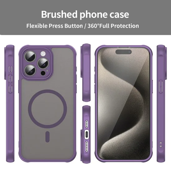 Калъф за iPhone 15 Pro Max - HaloFrost II MagSafe - Лилав