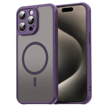 Калъф за iPhone 15 Pro Max - HaloFrost II MagSafe - Лилав