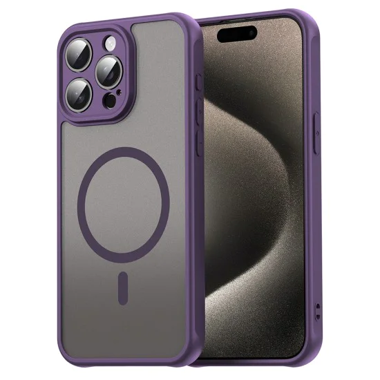 Калъф за iPhone 15 Pro Max - HaloFrost II MagSafe - Лилав