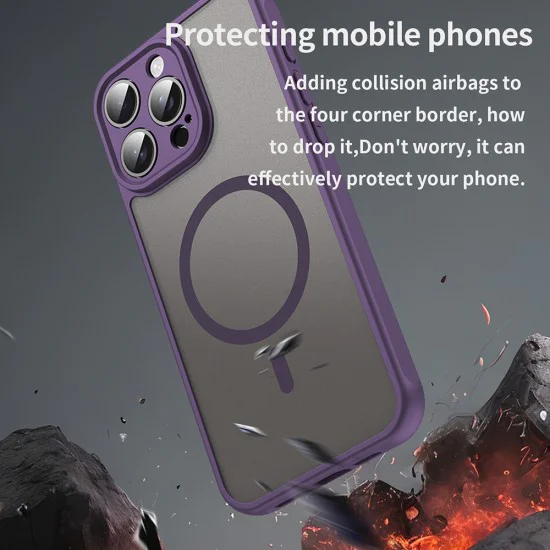 Калъф за iPhone 15 Pro Max - HaloFrost II MagSafe - Лилав