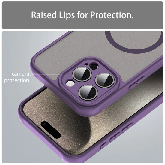 Калъф за iPhone 15 Pro Max - HaloFrost II MagSafe - Лилав