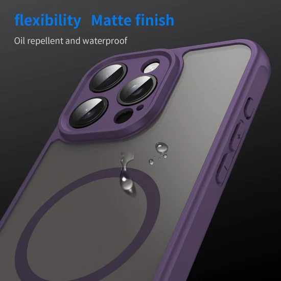 Калъф за iPhone 15 Pro Max - HaloFrost II MagSafe - Лилав
