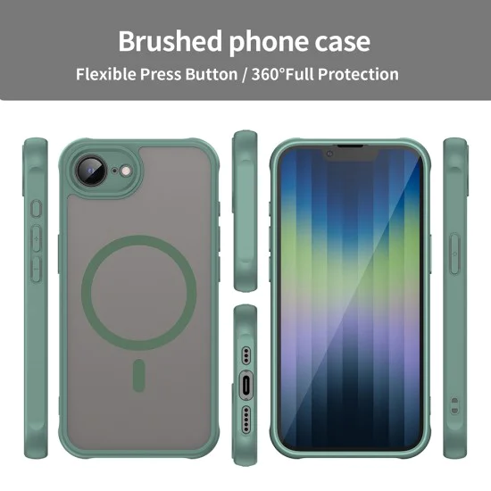 Калъф за iPhone 16e - HaloFrost II MagSafe - Зелен