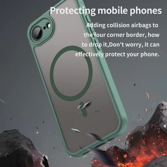 Калъф за iPhone 16e - HaloFrost II MagSafe - Зелен