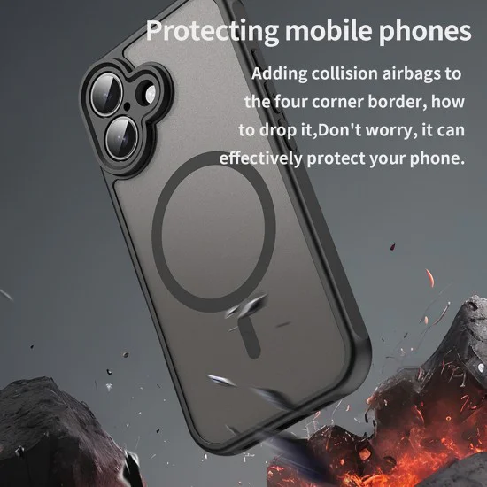 Калъф за iPhone 16 Plus - HaloFrost II MagSafe - Черен