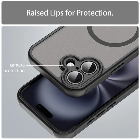 Калъф за iPhone 16 Plus - HaloFrost II MagSafe - Черен