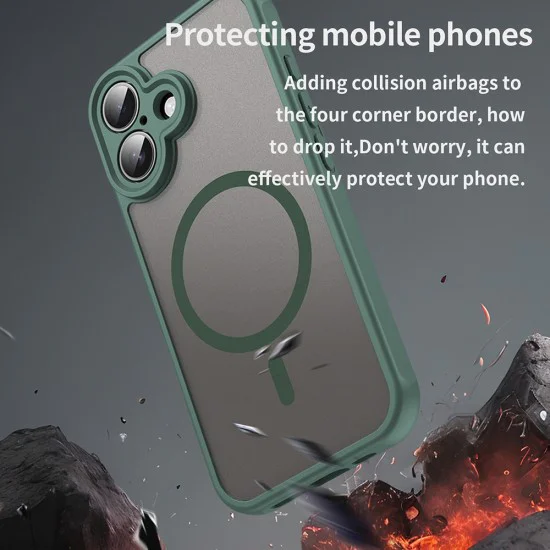 Калъф за iPhone 16 Plus - HaloFrost II MagSafe - Зелен