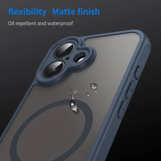 Калъф за iPhone 16 Plus - HaloFrost II MagSafe - Тъмно Blue