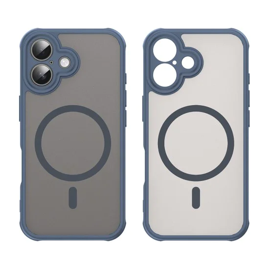 Калъф за iPhone 16 Plus - HaloFrost II MagSafe - Тъмно Blue