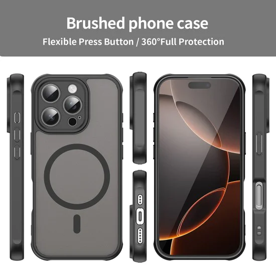 Калъф за iPhone 16 Pro - HaloFrost II MagSafe - Черен