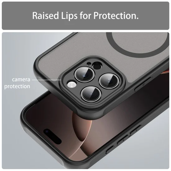 Калъф за iPhone 16 Pro - HaloFrost II MagSafe - Черен