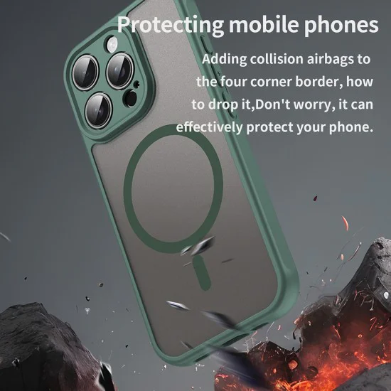 Калъф за iPhone 16 Pro - HaloFrost II MagSafe - Зелен