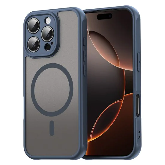 Калъф за iPhone 16 Pro - HaloFrost II MagSafe - Тъмно Blue