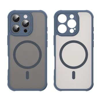 Калъф за iPhone 16 Pro - HaloFrost II MagSafe - Тъмно Blue