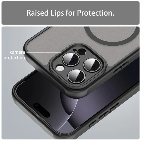 Калъф за iPhone 16 Pro Max - HaloFrost II MagSafe - Черен