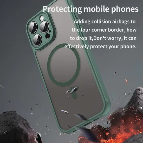 Калъф за iPhone 16 Pro Max - HaloFrost II MagSafe - Зелен