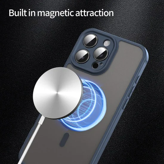 Калъф за iPhone 16 Pro Max - HaloFrost II MagSafe - Тъмно Blue